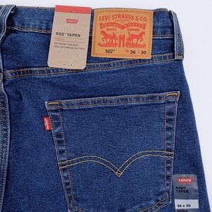 NEW Levi's 502 Taper Stretch Jeans Blue N/A Men 36x30